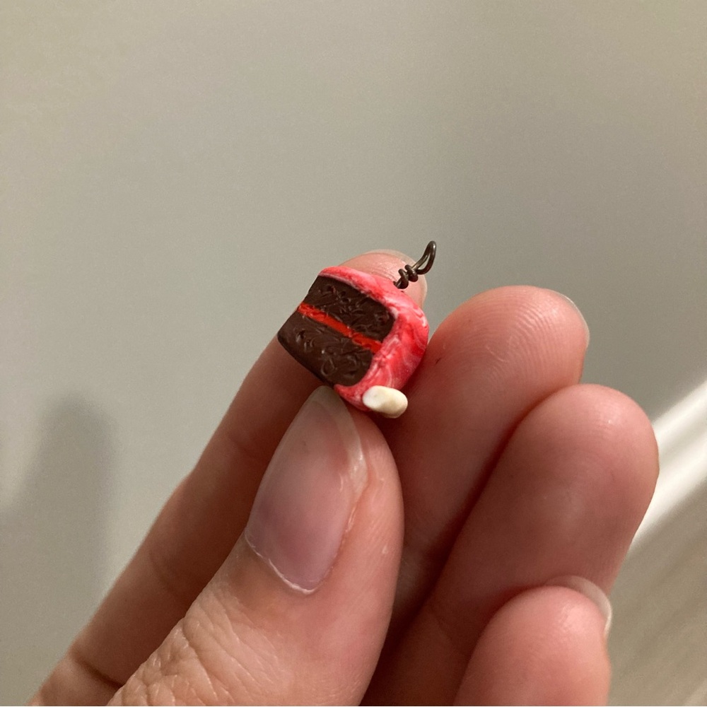 4/$10 - Handmade Cake Necklace Charm